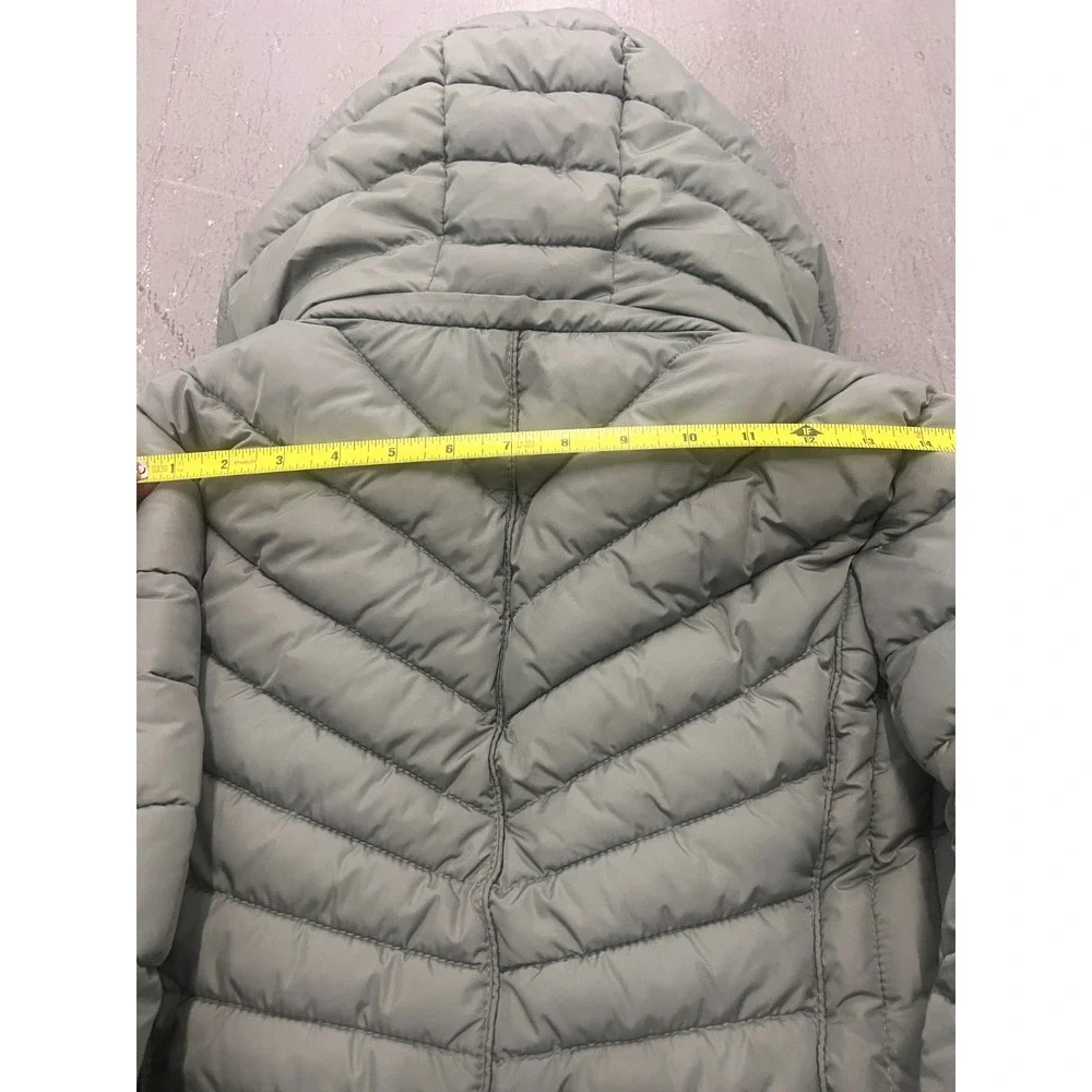 Michael Kors Puffer Jacket Women's Small Gray Ultra Lightweight Full Zip Outdoor
